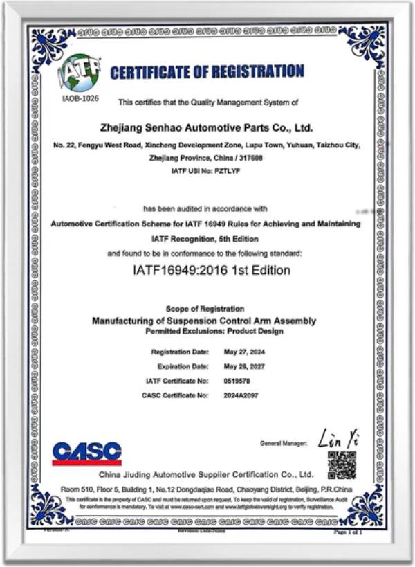 manufacture certification iatf16949